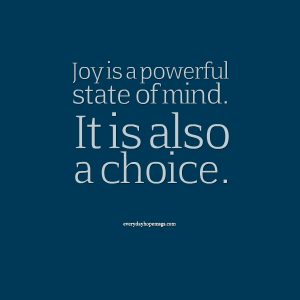 joy is a choice